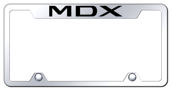 Acura MDX Steel Truck Cut-Out Frame - Laser Etched Mirrored License Plate Frame - TF.MDX.EC