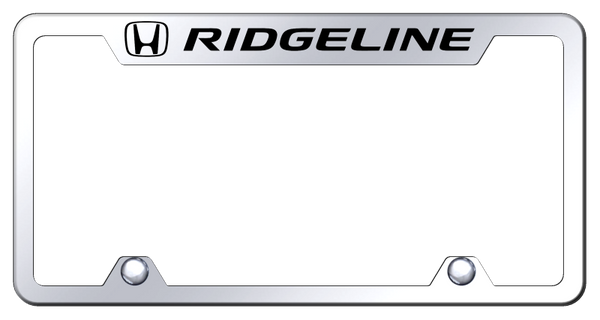 Honda Ridgeline Steel Truck Cut-Out Frame - Laser Etched Mirrored License Plate Frame - TF.RID.EC