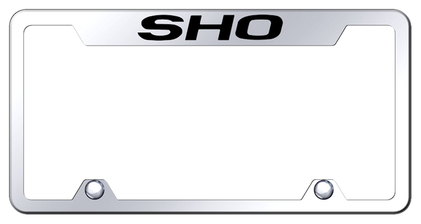 Ford SHO Steel Truck Cut-Out Frame - Laser Etched Mirrored License Plate Frame - TF.SHO.EC