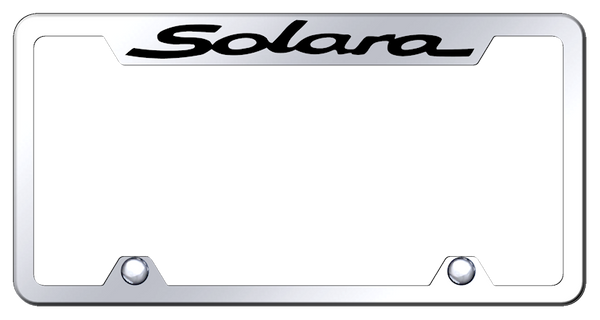 Toyota Solara Steel Truck Cut-Out Frame - Laser Etched Mirrored License Plate Frame - TF.SOL.EC