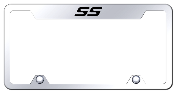 Chevrolet SS Steel Truck Cut-Out Frame - Laser Etched Mirrored License Plate Frame - TF.SS.EC