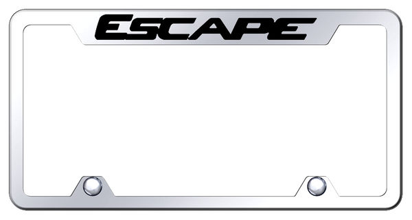 Ford Escape Steel Truck Cut-Out Frame - Laser Etched Mirrored License Plate Frame - TF.XCA.EC