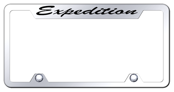 Ford Expedition Script Truck Cut-Out Frame - Etched Mirrored License Plate Frame - TFS.XPD.EC