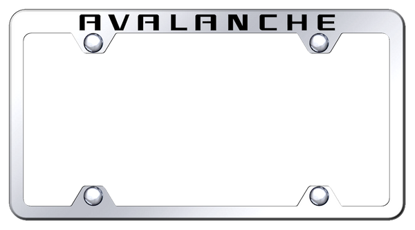 Chevrolet Avalanche Steel Truck Wide Body Frame - Etched Mirrored License Plate Frame - TFW.AVL.EC