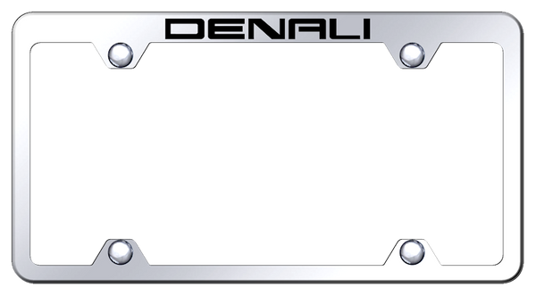 GMC Denali Steel Truck Wide Body Frame - Laser Etched Mirrored License Plate Frame - TFW.DEN.EC