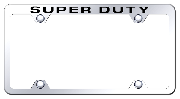 Ford Super Duty Steel Truck Wide Body Frame - Etched Mirrored License Plate Frame - TFW.DTY.EC