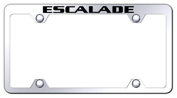 Cadillac Escalade Steel Truck Wide Body Frame - Laser Etched Mirrored License Plate Frame - TFW.ESA.EC