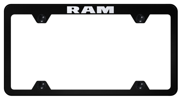 RAM Ram Steel Truck Wide Body Frame - Laser Etched Black License Plate Frame - TFW.RAM.EB