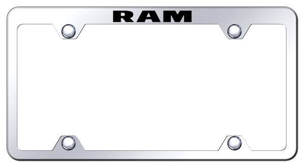 RAM Ram Steel Truck Wide Body Frame - Laser Etched Mirrored License Plate Frame - TFW.RAM.EC