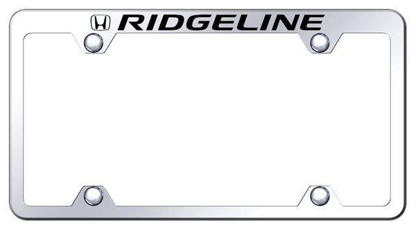 Honda Ridgeline Steel Truck Wide Body Frame - Etched Mirrored License Plate Frame - TFW.RID.EC