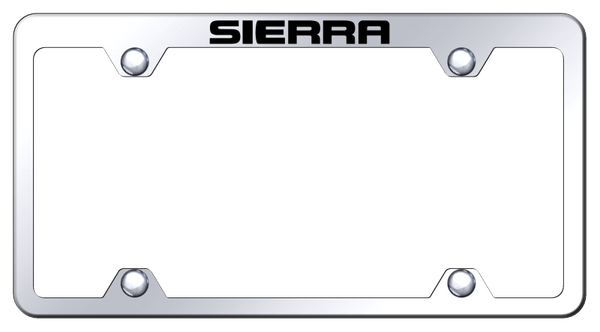 GMC Sierra Steel Truck Wide Body Frame - Laser Etched Mirrored License Plate Frame - TFW.SRR.EC