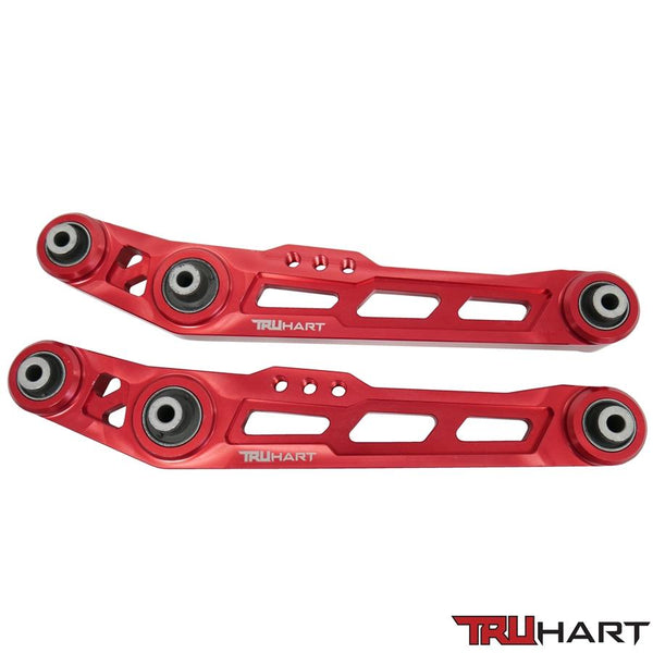 TruHart Rear Lower Control Arms Kit RED for 1988-1995  Honda Civic (FORK STYLE ONLY) - TH-H101-RE - (1995 1994 1993 1992 1991 1990 1989 1988)