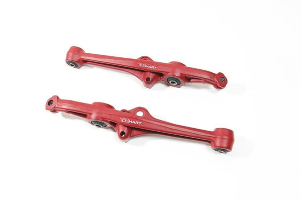 TruHart Front Lower Control Arms Kit RED for 1988-1991 Honda CRX - TH-H106 - (1991 1990 1989 1988)