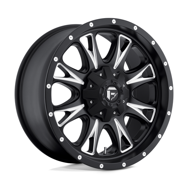 Fuel 1PC D513 THROTTLE MATTE BLACK MILLED Wheels for 2021-2023 FORD F-150 [] - 20X9 14 MM - 20"  - (2023 2022 2021)