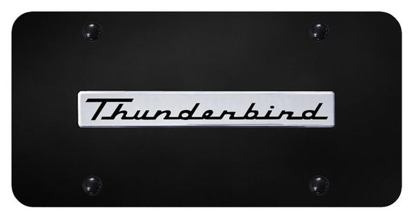 Ford Thunderbird Chrome on Black 3D Bar License Plate - THU.N.CB