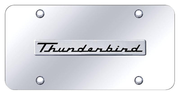 Ford Thunderbird Chrome on Chrome 3D Bar License Plate - THU.N.CC