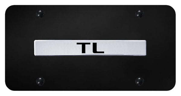 Acura TL Chrome on Black 3D Bar License Plate - TL.N.CB