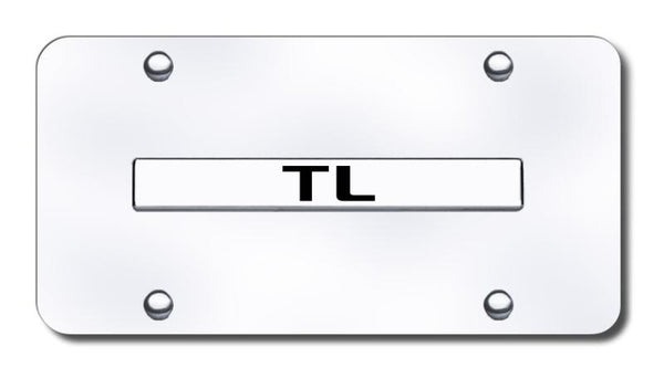 Acura TL Chrome on Chrome 3D Bar License Plate - TL.N.CC