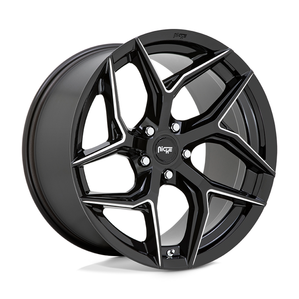 Niche 1PC M266 TORSION GLOSS BLACK MILLED Wheels for 2022-2023 ACURA MDX [] - 20X9 35 mm - 20"  - (2023 2022)