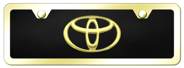 Toyota Toyota Mini Kit - Gold on Black License Plate - TOY.GBMK