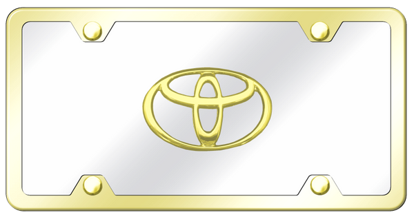 Toyota Toyota Plate Kit - Gold on Mirrored License Plate - TOY.GCK