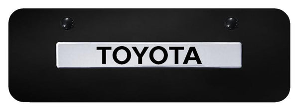 Toyota Toyota Chrome on Black 3D Bar Mini License Plate - TOY.N.CBM