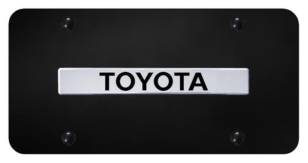 Toyota Toyota Chrome on Black 3D Bar License Plate - TOY.N.CB