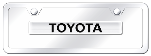 Toyota Toyota Name Mini Kit - Chrome on Mirrored License Plate - TOY.N.CCMK