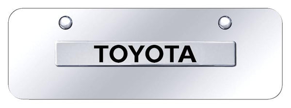 Toyota Toyota Chrome on Chrome 3D Bar Mini License Plate - TOY.N.CCM