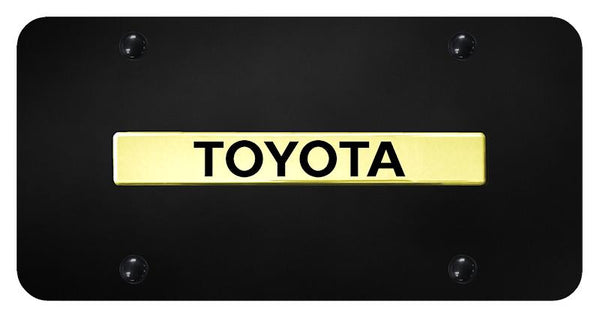 Toyota Toyota Gold on Black 3D Bar License Plate - TOY.N.GB