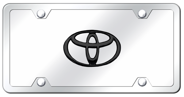 Toyota Toyota Plate Kit - Black Pearl on Mirrored License Plate - TOY.PCK