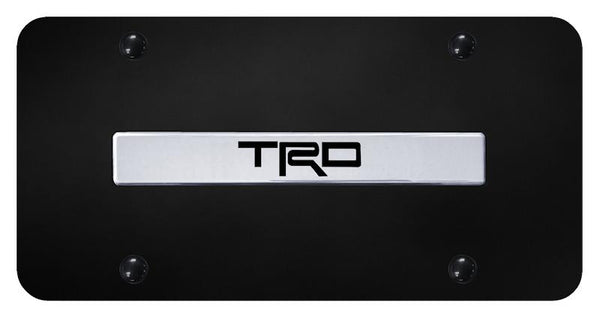 Toyota TRD Chrome on Black 3D Bar License Plate - TRD.N.CB