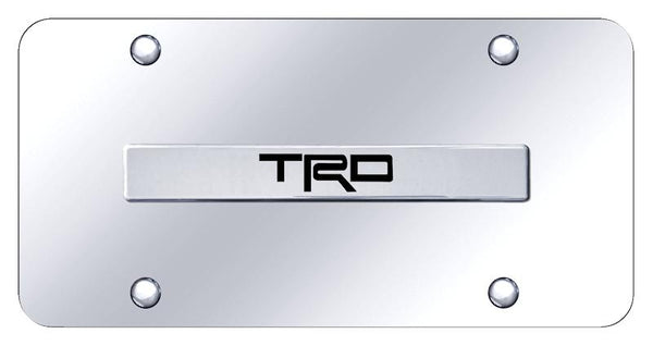 Toyota TRD Chrome on Chrome 3D Bar License Plate - TRD.N.CC