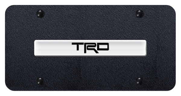 Toyota TRD Name License Plate - Chrome on Rugged Black License Plate - TRD.N.CRB