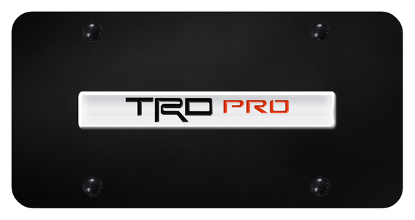 Toyota TRD Pro Name License Plate - Chrome on Black License Plate - TRDP.N.CB