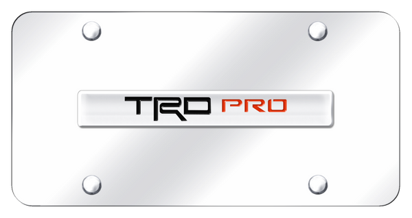 Toyota TRD Pro Name License Plate - Chrome on Mirrored License Plate - TRDP.N.CC