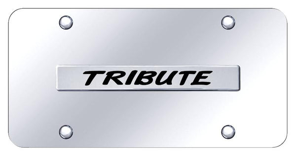 Mazda Tribute Chrome on Chrome 3D Bar License Plate - TRI.N.CC