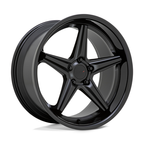 TSW LAUNCH MATTE BLACK WITH GLOSS BLACK LIP Wheels for 2014-2020 ACURA RLX [] - 19X8.5 35 mm - 19"  - (2020 2019 2018 2017 2016 2015 2014)