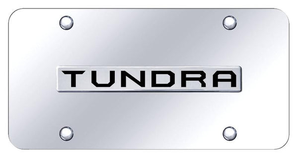 Toyota Tundra Chrome on Chrome 3D Bar License Plate - TUN.N.CC