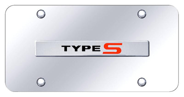 Acura Type S Chrome on Chrome 3D Bar License Plate - TYP.N.CC