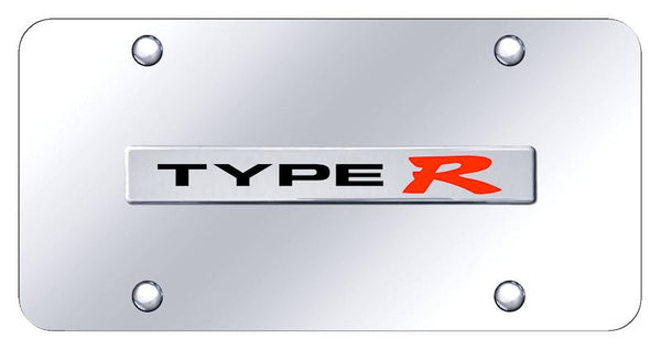 Acura Type-R Chrome on Chrome 3D Bar License Plate - TYR.N.CC