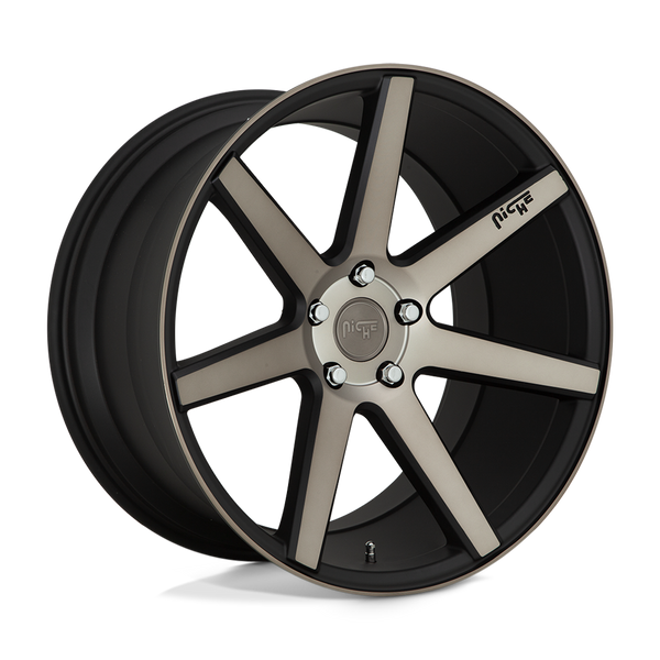 Niche 1PC M150 VERONA MATTE BLACK MACHINED Wheels for 2004-2008 ACURA TL TYPE-S [] - 19X8.5 35 mm - 19"  - (2008 2007 2006 2005 2004)