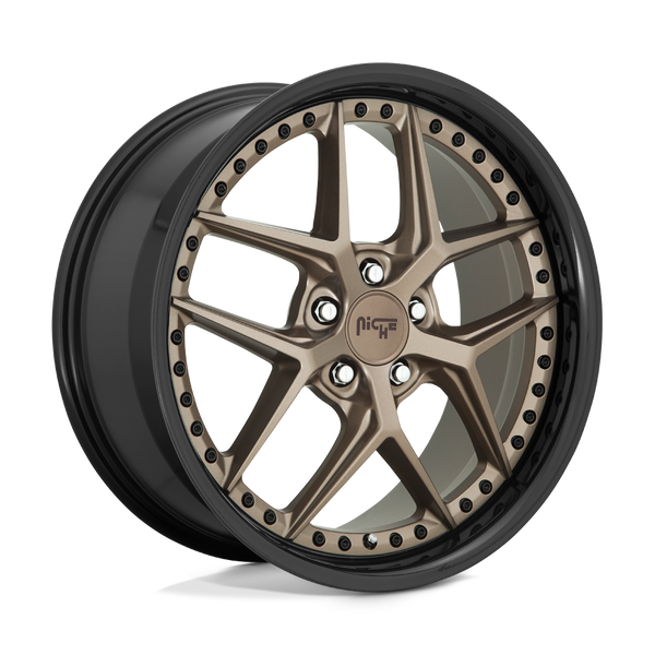 Niche 1PC M227 VICE MATTE BRONZE BLACK BEAD RING Wheels for 2009-2014 ACURA TL [] - 19X8.5 35 mm - 19"  - (2014 2013 2012 2011 2010 2009)
