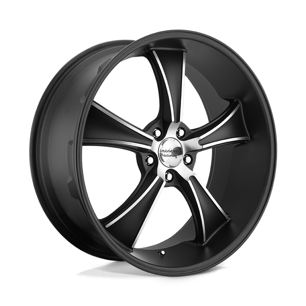 American Racing Vintage VN805 BLVD SATIN BLACK WITH MACHINED FACE Wheels for 2021-2023 ACURA TLX [] - 18X9 30 mm - 18"  - (2023 2022 2021)