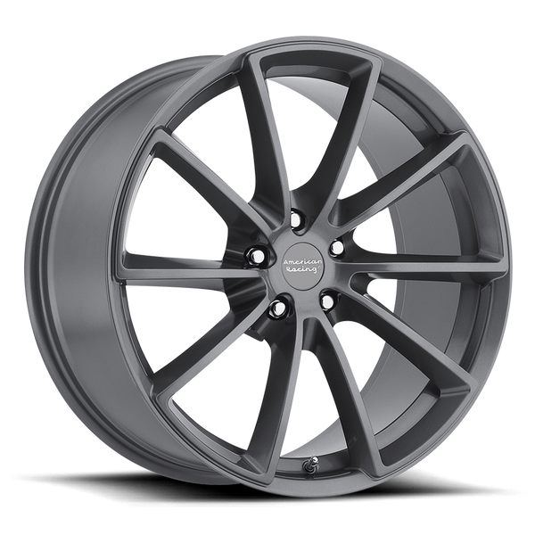 American Racing Vintage VN806 FAST BACK ANTHRACITE WITH MACHINED FACE Wheels for 2014-2016 ACURA MDX [] - 18X9 38 mm - 18"  - (2016 2015 2014)