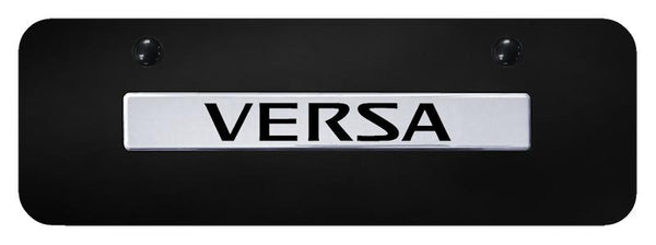 Nissan Versa Chrome on Black 3D Bar Mini License Plate - VSA.N.CBM