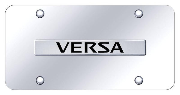 Nissan Versa Chrome on Chrome 3D Bar License Plate - VSA.N.CC