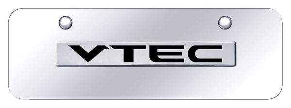 Honda V-TEC Chrome on Chrome 3D Bar Mini License Plate - VTE.N.CCM