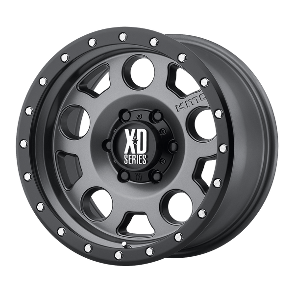 XD XD126 ENDURO PRO MATTE GRAY W BLACK REINFORCING RING Wheels for 2021-2022 GMC YUKON [] - 18X9 18 MM - 18"  - (2022 2021)