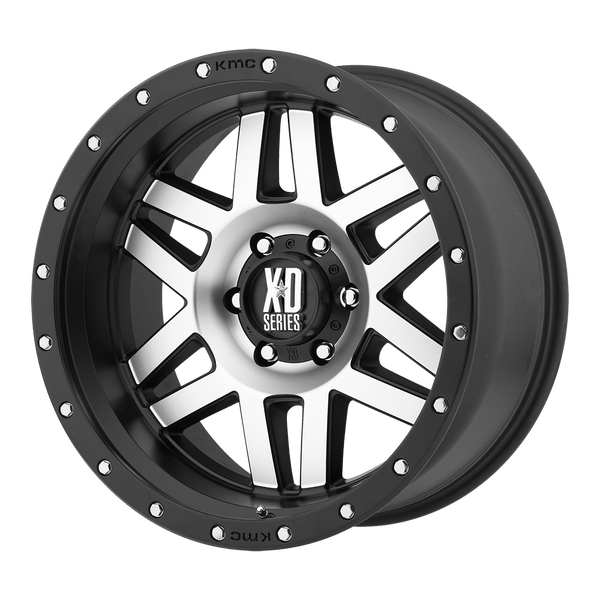 XD XD128 MACHETE MACHINED FACE BLACK RING Wheels for 2021-2022 FORD BRONCO [] - 18X9 18 MM - 18"  - (2022 2021)